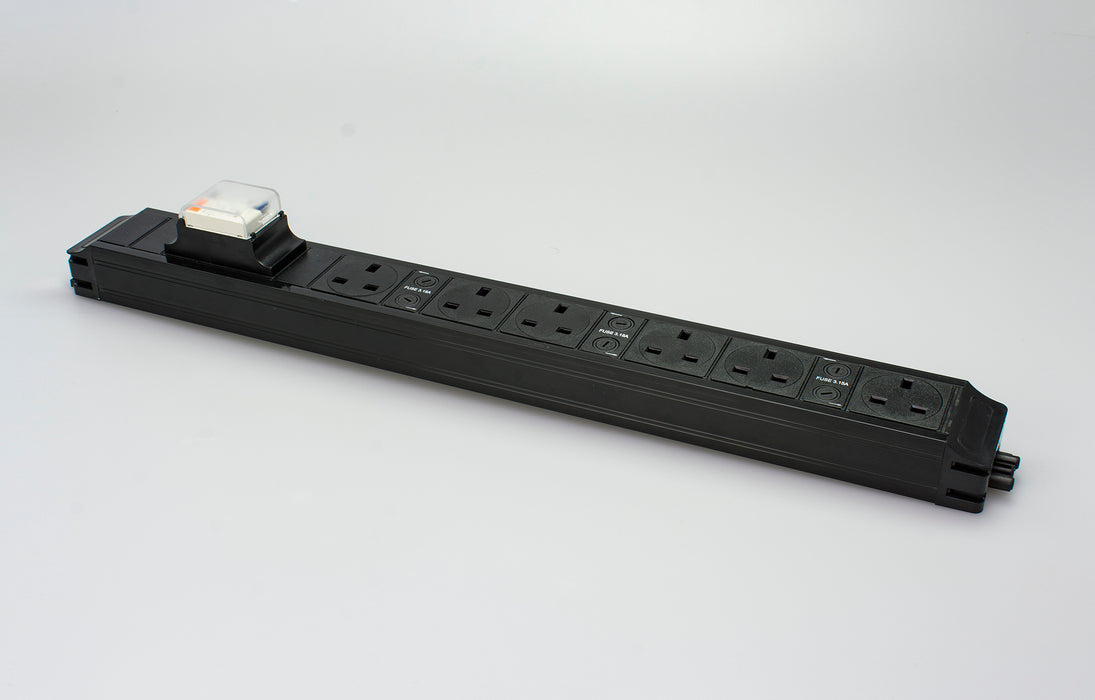P-PACK6/PF/RCBO - 6 Power RCBO Protected Under Desk Unit