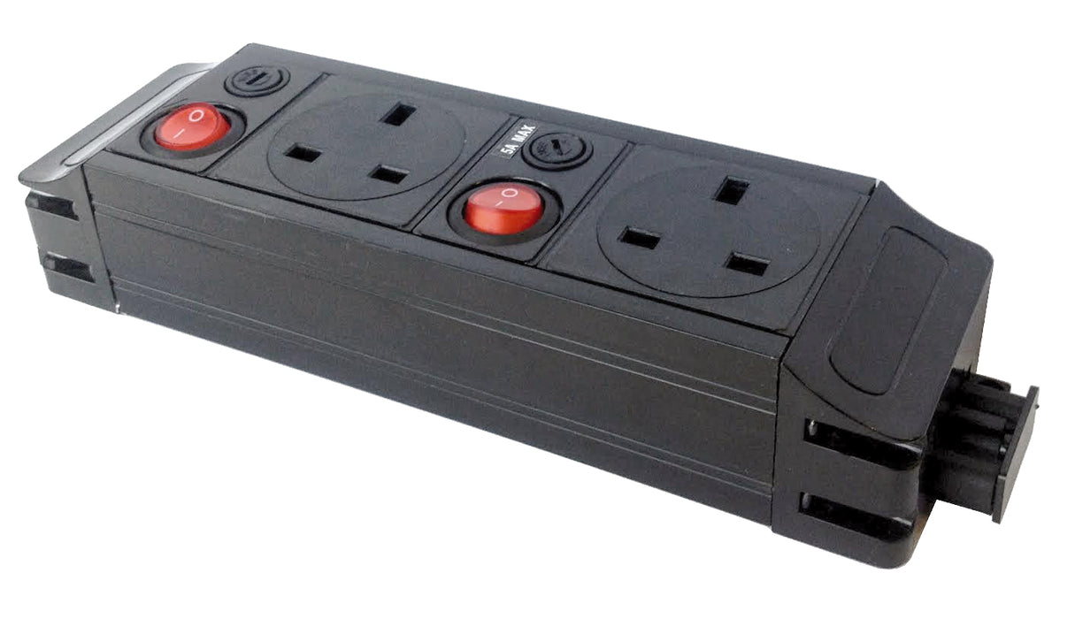 PP2/2 - 2 Power Individually Switched Under Desk Power Unit