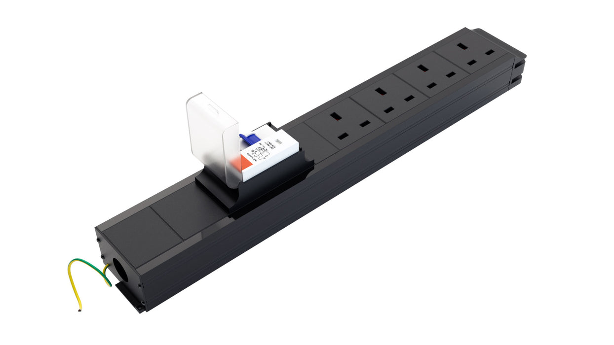 P-PACK4/PF/NF/RCBO - 4 Power RCBO Protected Under Desk Unit