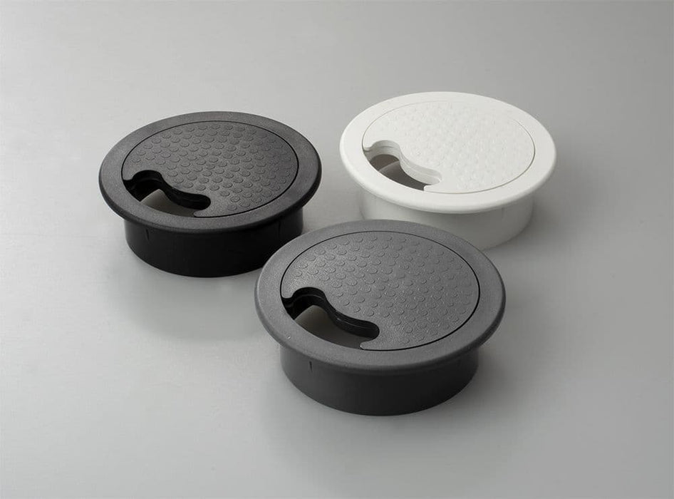 80mm Plastic Desk Grommet - Grey