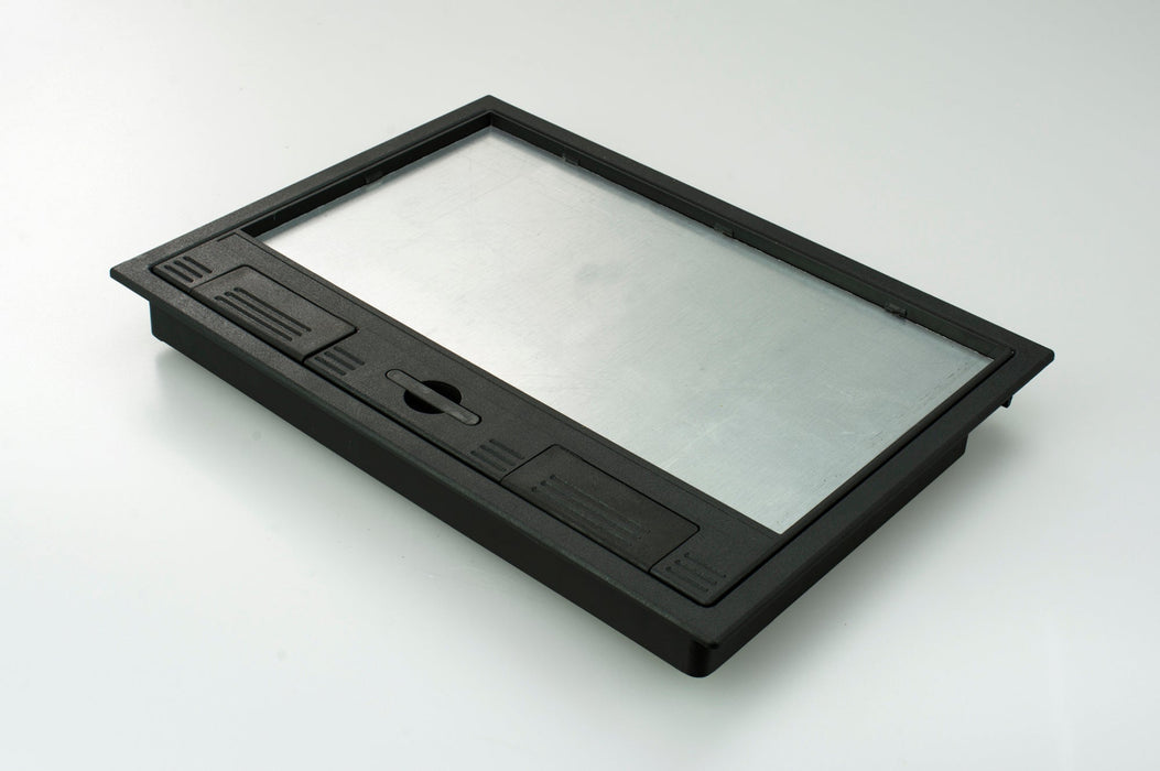 ABSL6R281B - Plastic ABS Frame & Lid in Black (6mm Recess)