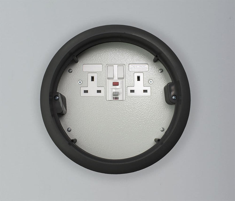 FGB209RCD - 209mm Twin Switched RCD Protected Sockets Power Grommet