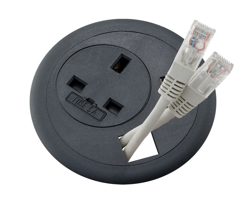 PG80B/USB - 80mm Power & USB Desk Grommet