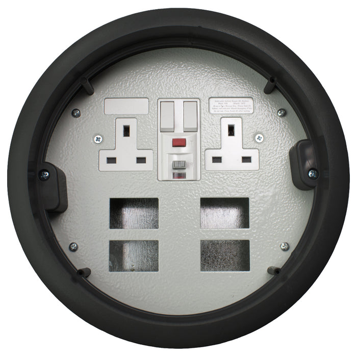 FGB209RCD/D - 209mm Twin Switched RCD & Data Protected Sockets Power Grommet