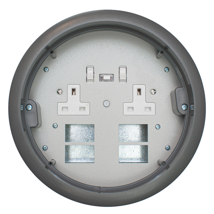 FGG209RCD/D - 209mm Twin Switched RCD & Data Protected Sockets Power Grommet