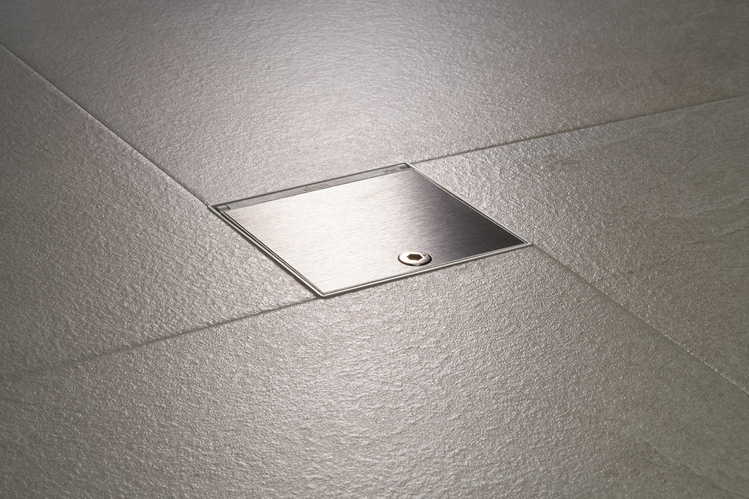 KFH146U/72 - Single IP66 Mechanism with Brushed Stainless Steel Lid includes 13A UK Socket & 1 Cat6 Data