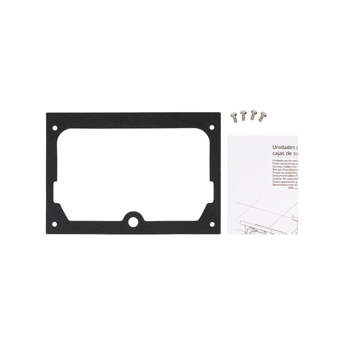 KFH240/72 - Double IP66 Mechanism with Brushed Stainless Steel Lid includes 13A UK Sockets & Blank Media Slot