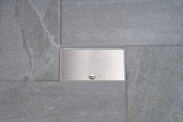 KFH240/72 - Double IP66 Mechanism with Brushed Stainless Steel Lid includes 13A UK Sockets & Blank Media Slot