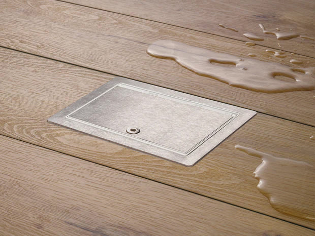 KFH240/72 - Double IP66 Mechanism with Brushed Stainless Steel Lid includes 13A UK Sockets & Blank Media Slot