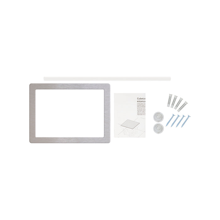 KFH240/72 - Double IP66 Mechanism with Brushed Stainless Steel Lid includes 13A UK Sockets & Blank Media Slot