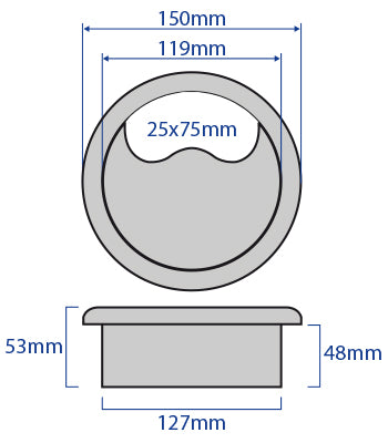 FGG127C - 127mm Plastic Floor Grommet