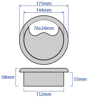 FGG152C - 152mm Plastic Floor Grommet