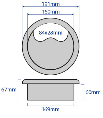 FGG169C - 169mm Plastic Floor Grommet