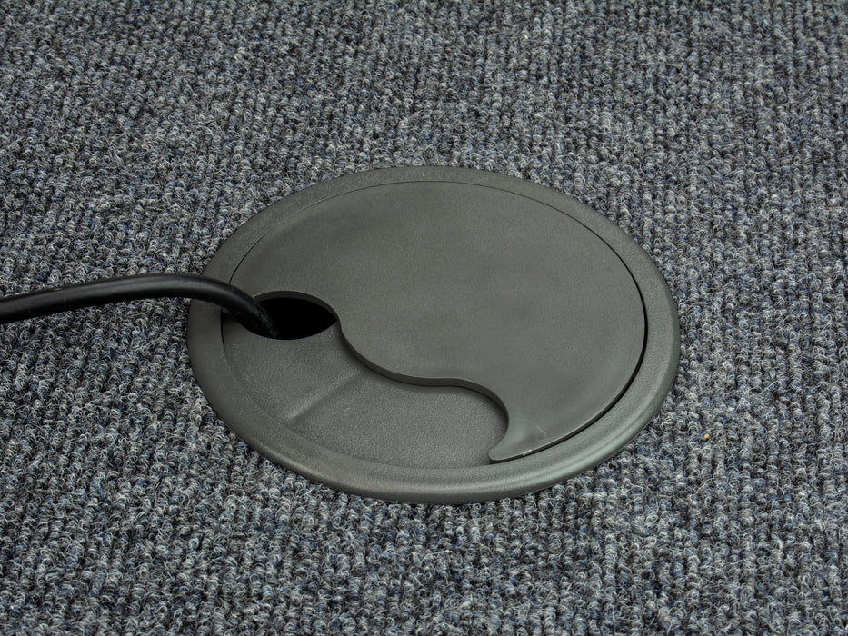 FGB127C-SF - 127mm Plastic Floor Grommet in Black (Smooth Finish)