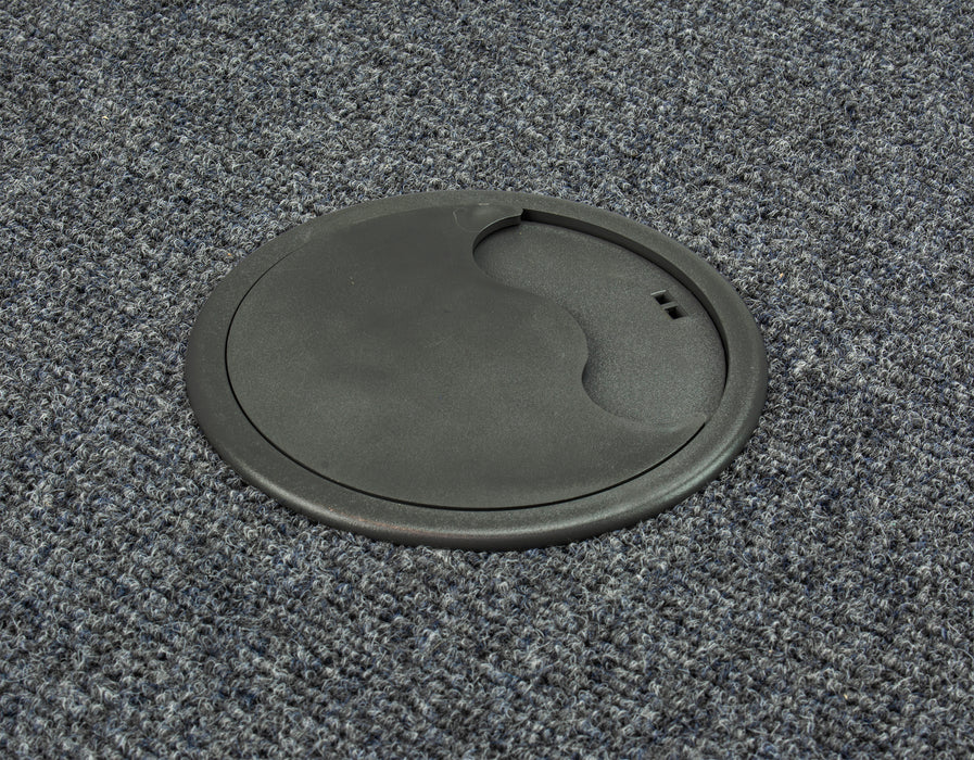 FGB127C-SF - 127mm Plastic Floor Grommet in Black (Smooth Finish)