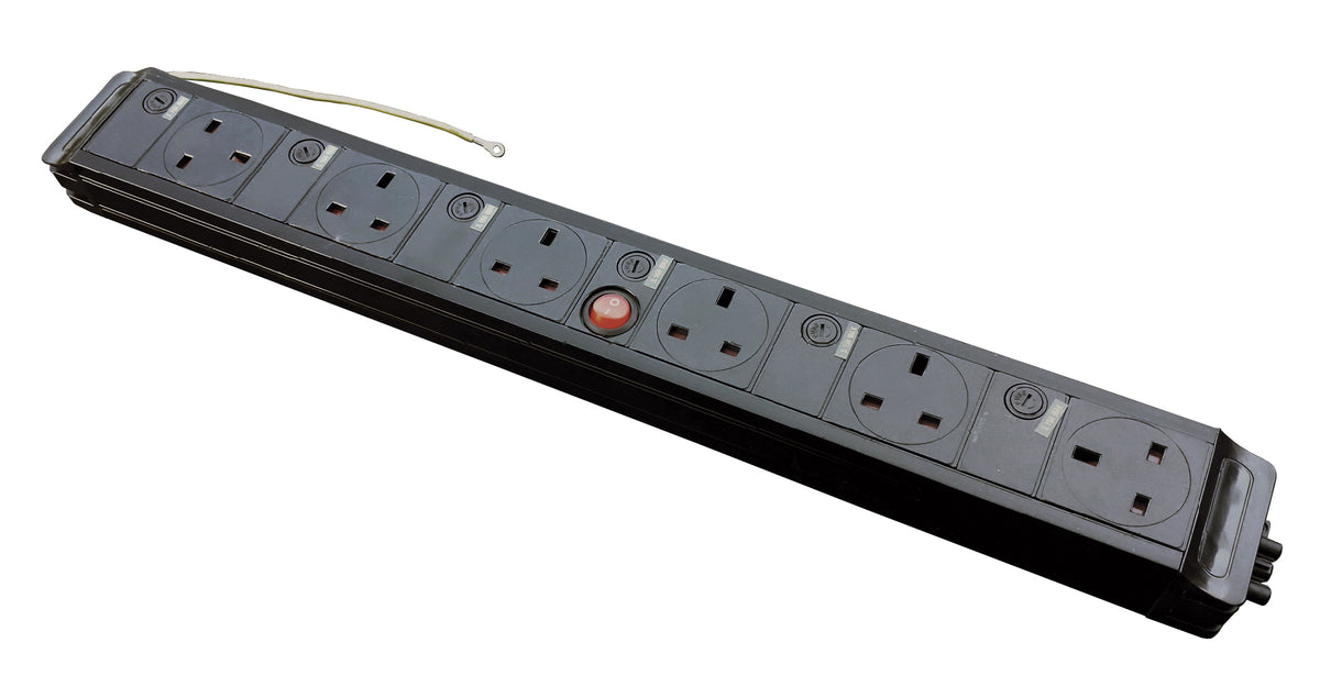 PP6/1 - 6 Power with Master Switch Under Desk Power Unit — Deskpower.co.uk