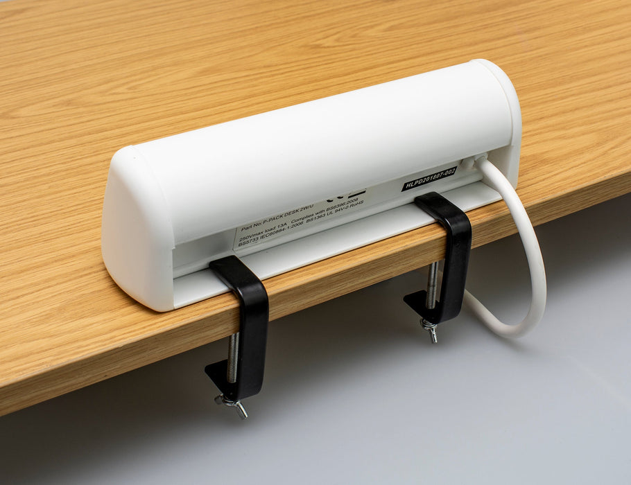 P-PACK4/4W6CU - 4 Power 2 USB 4 Module Spaces White Desktop Power Unit ...