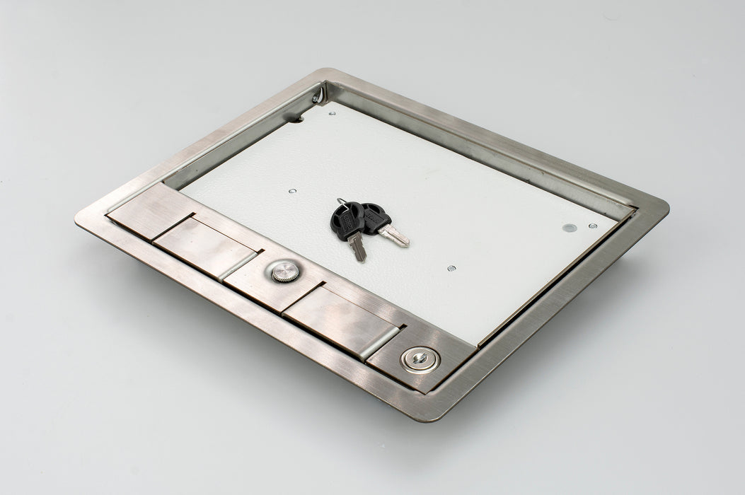 SSL12R296/LL - Lockable Stainless Steel Frame & Lid (12mm Recess)