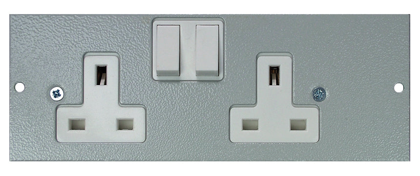 ST0290/SW/LH - Left Hand Twin Switched Sockets Plate (Side Wired ...