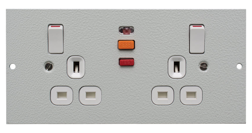 ST0291/RCD/BG - Twin Switched RCD Protected Sockets