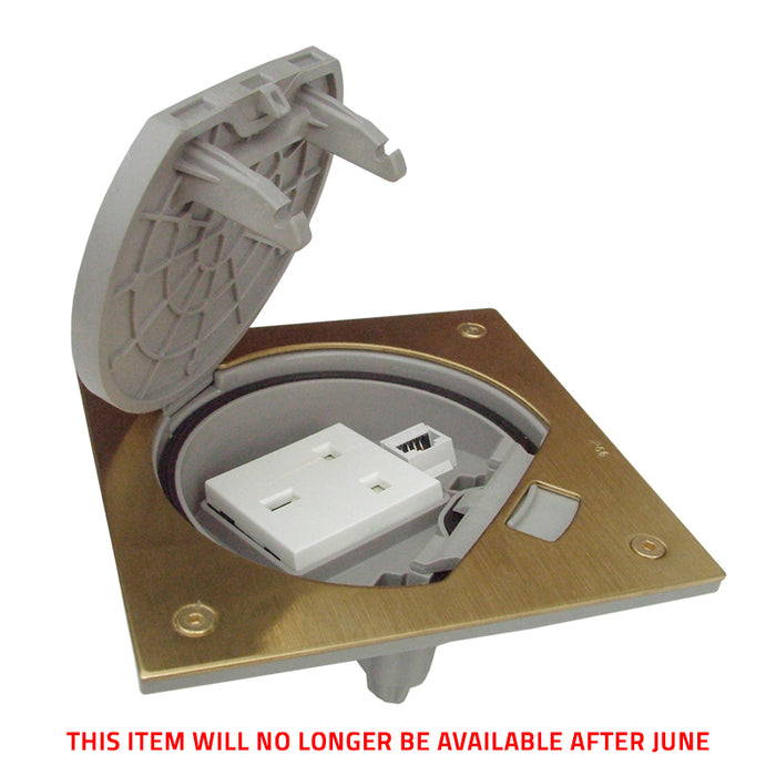 KSE15U/23/71 - Support Mechanism with Standard Lock & Data Port - Brass