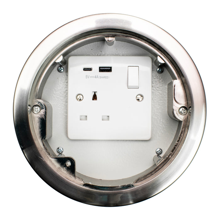 152mm Aluminium Power Grommet with USB