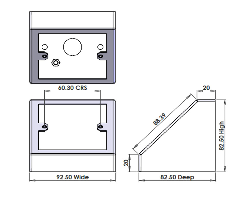 PD1W - Single Pedestal Box in White