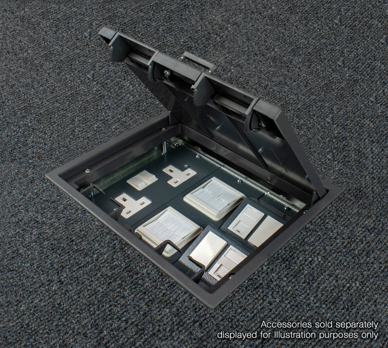 Euro Plate Module ST0304 - 2 x 50mm Euro Module Plate — Deskpower.co.uk